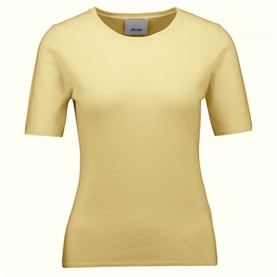 Allude Kortærmet Cashmere Strik, Gul